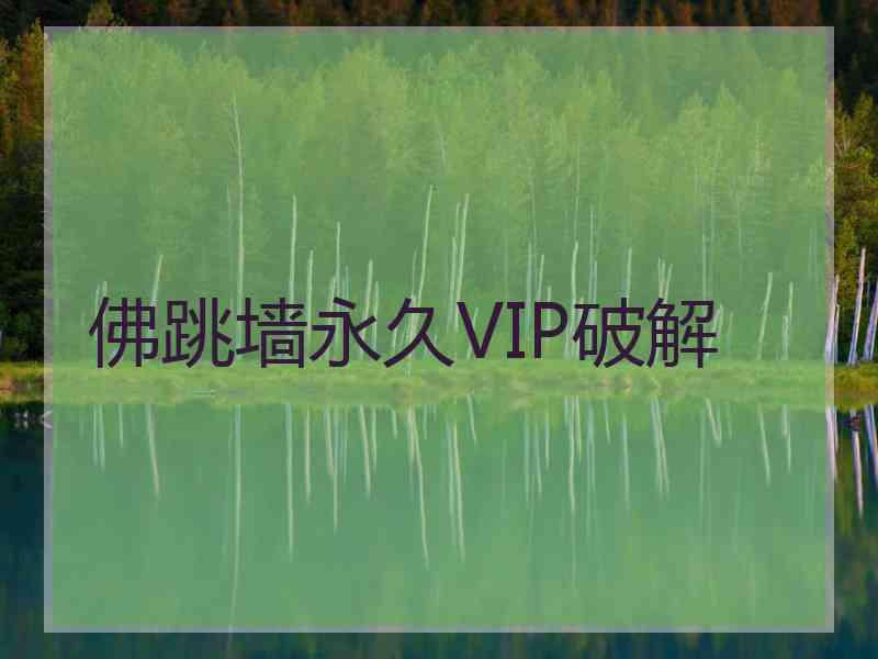 佛跳墙永久VIP破解