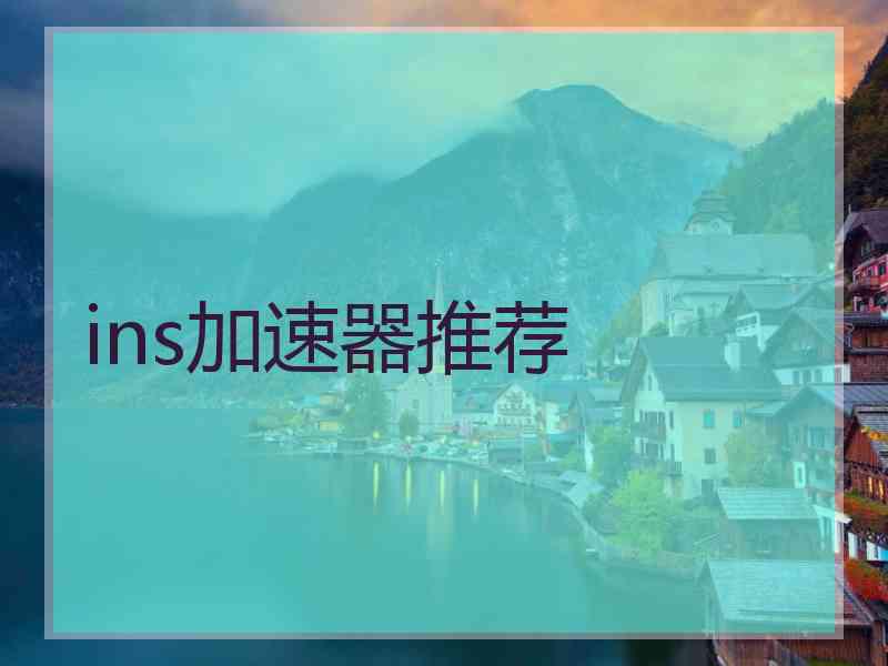 ins加速器推荐