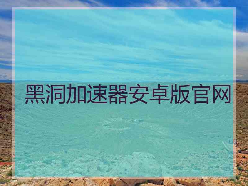 黑洞加速器安卓版官网