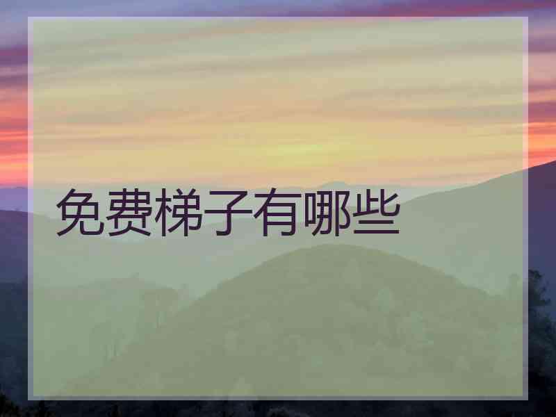 免费梯子有哪些