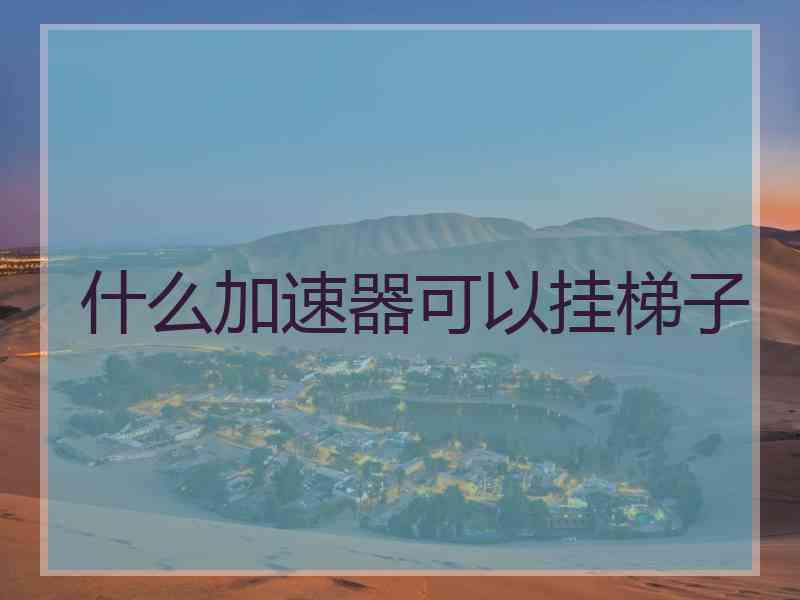 什么加速器可以挂梯子