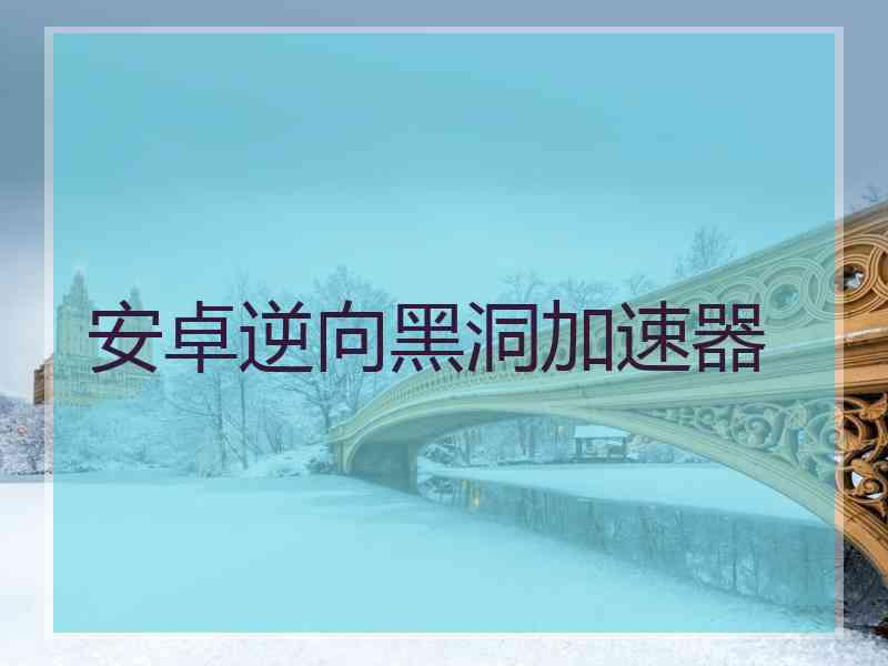 安卓逆向黑洞加速器