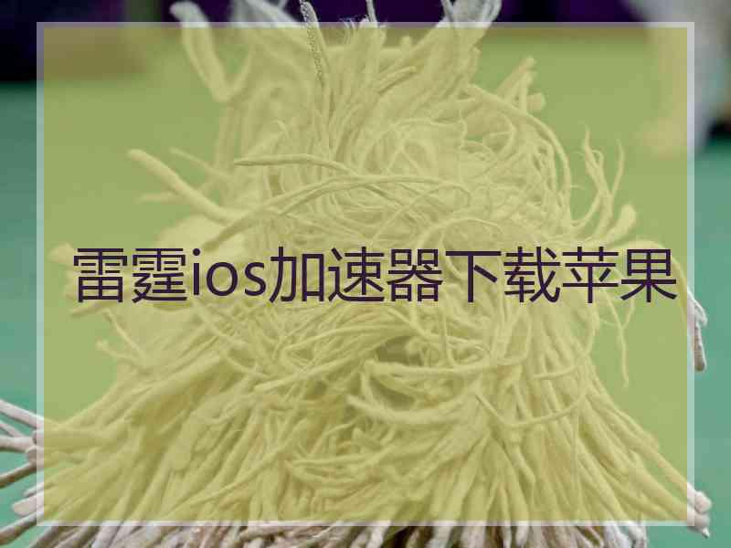 雷霆ios加速器下载苹果