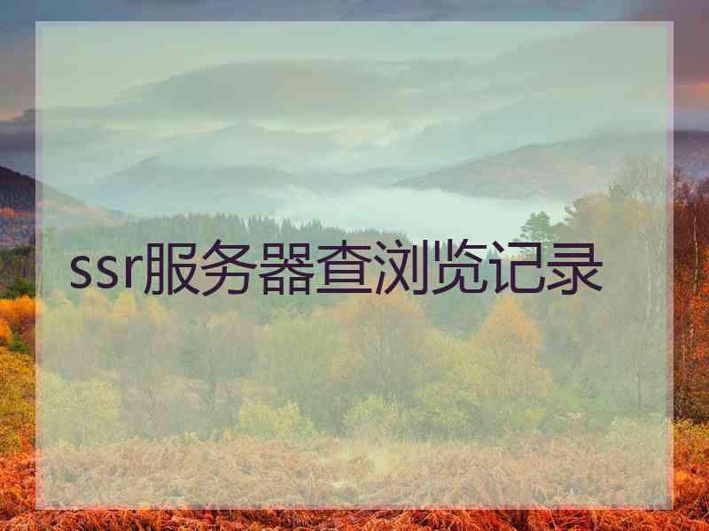 ssr服务器查浏览记录