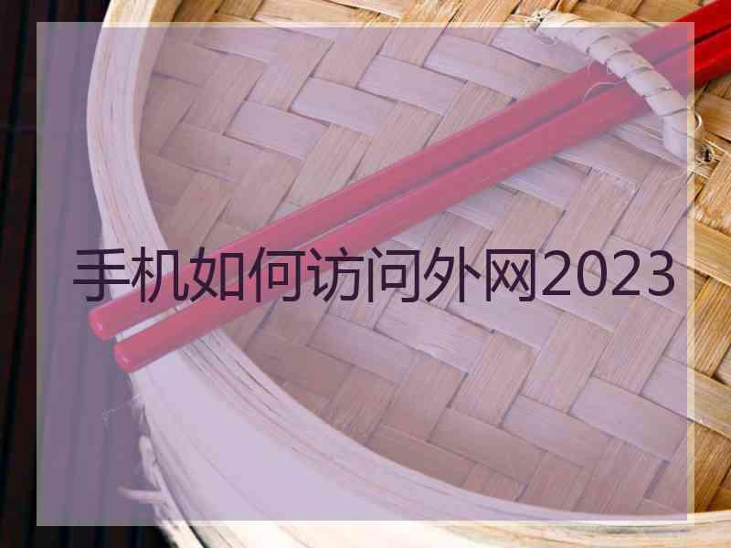 手机如何访问外网2023
