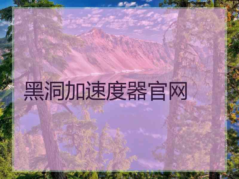 黑洞加速度器官网