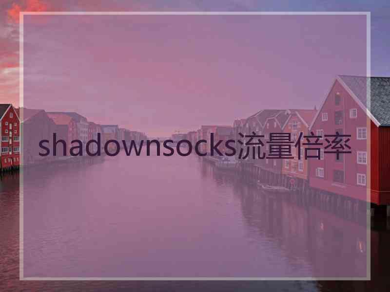 shadownsocks流量倍率