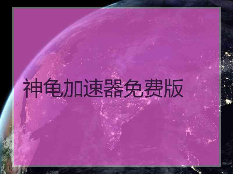 神龟加速器免费版
