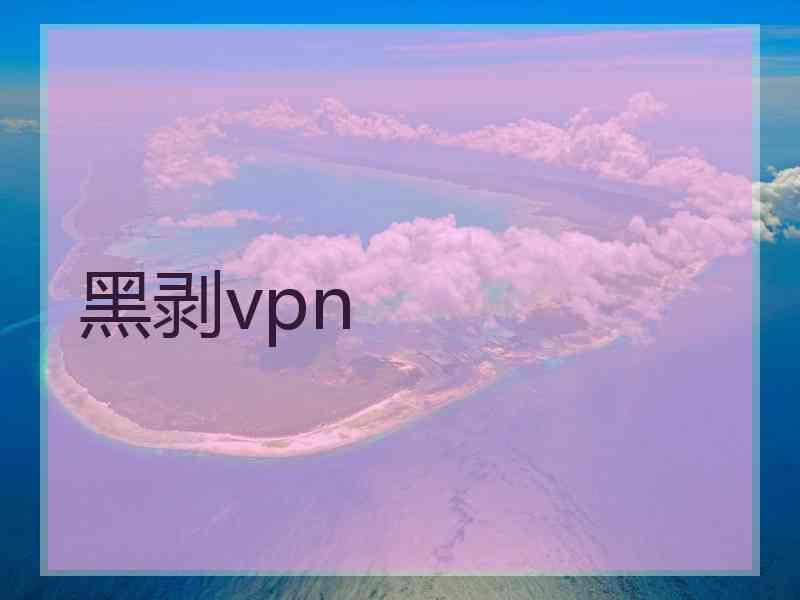 黑剥vpn