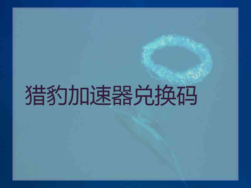 猎豹加速器兑换码