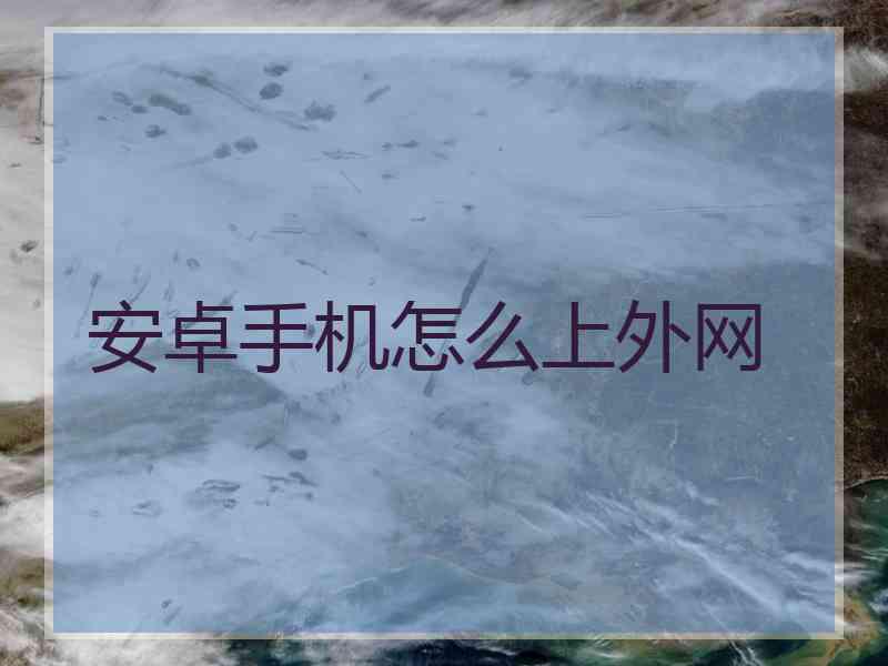 安卓手机怎么上外网