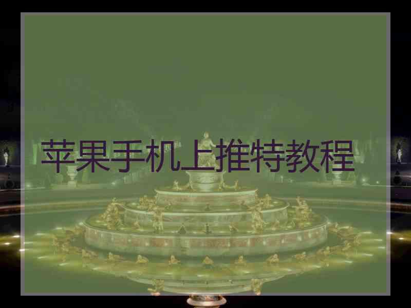 苹果手机上推特教程