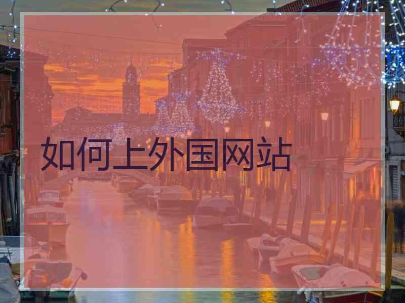 如何上外国网站