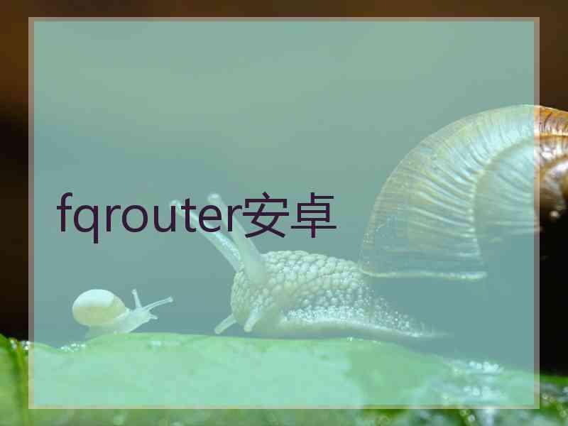 fqrouter安卓