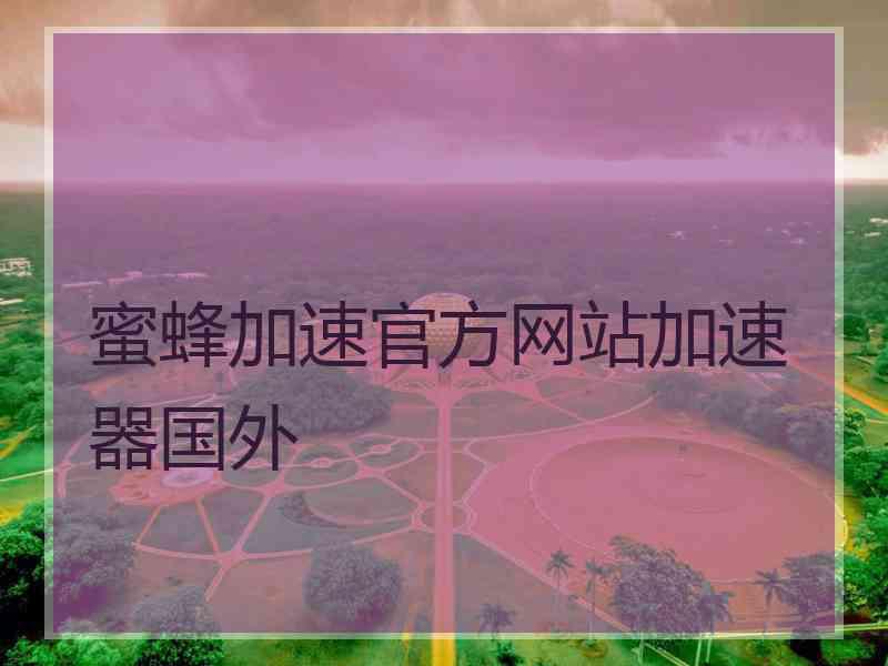 蜜蜂加速官方网站加速器国外
