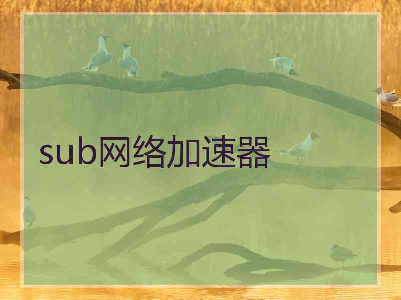 sub网络加速器