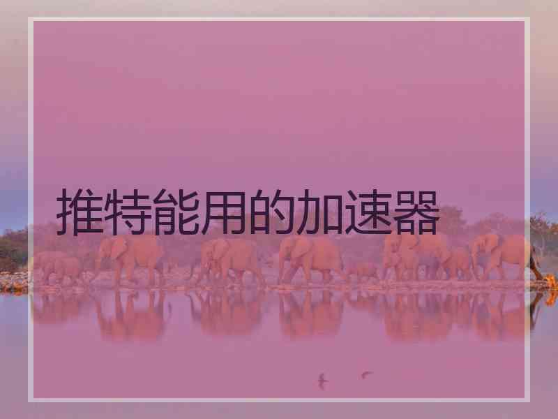 推特能用的加速器