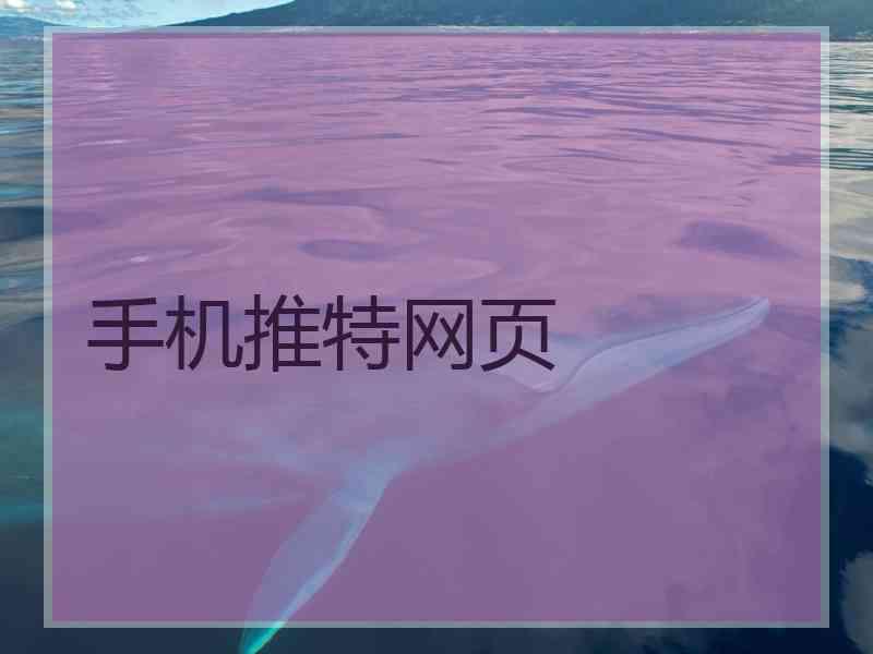 手机推特网页
