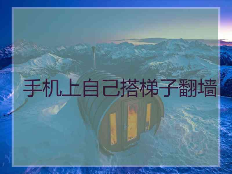 手机上自己搭梯子翻墙