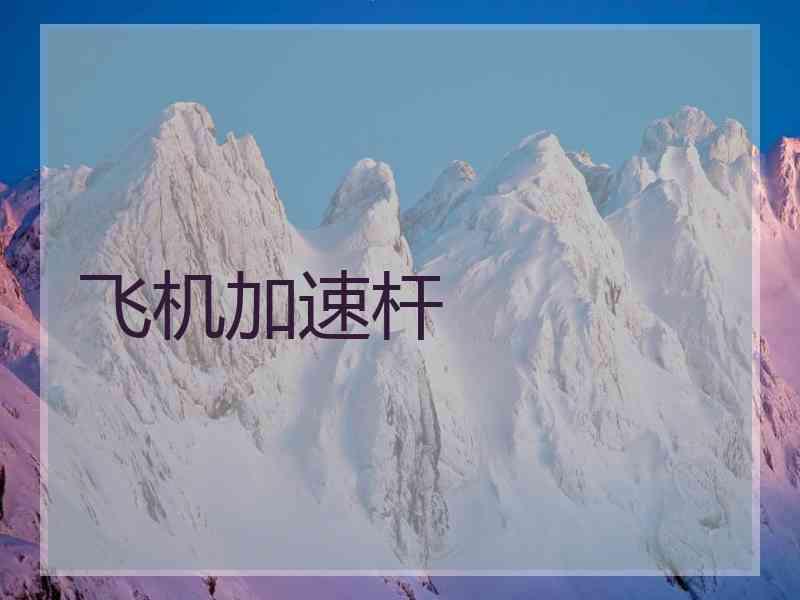 飞机加速杆