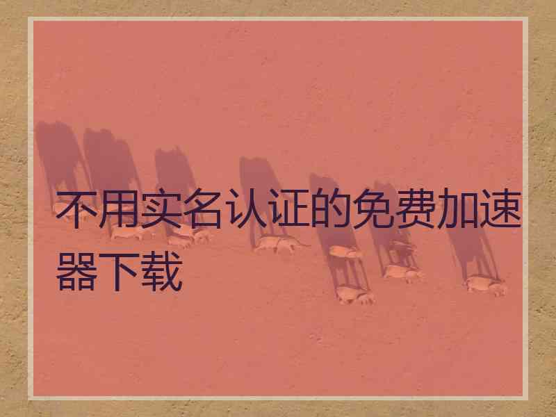 不用实名认证的免费加速器下载