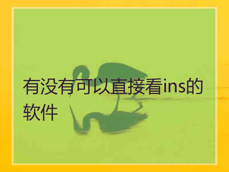 有没有可以直接看ins的软件