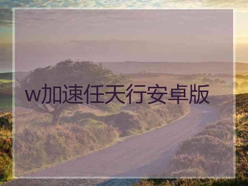 w加速任天行安卓版