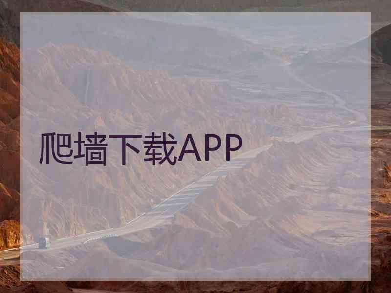 爬墙下载APP