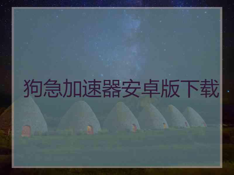 狗急加速器安卓版下载