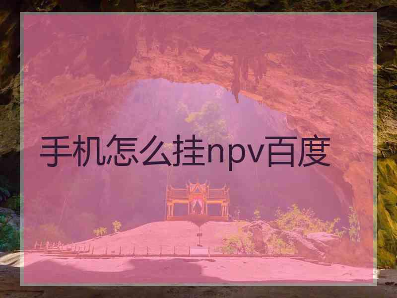 手机怎么挂npv百度