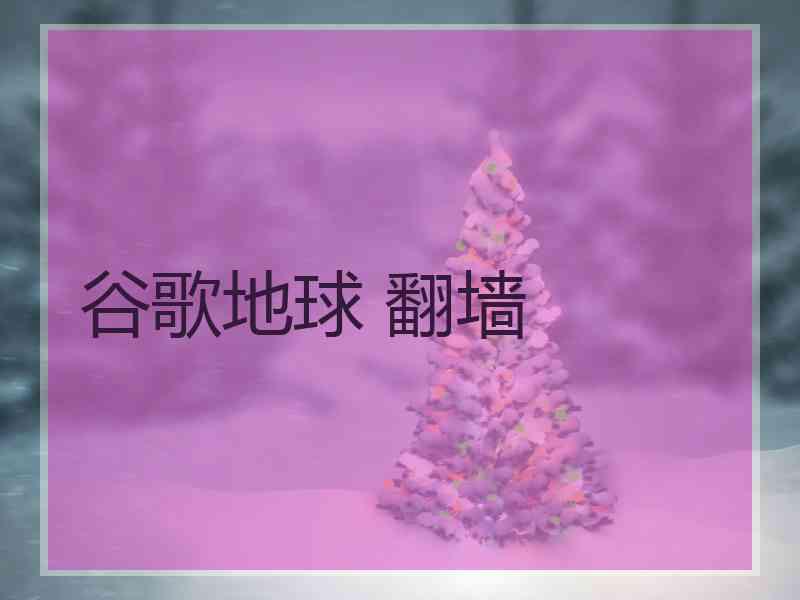 谷歌地球 翻墙