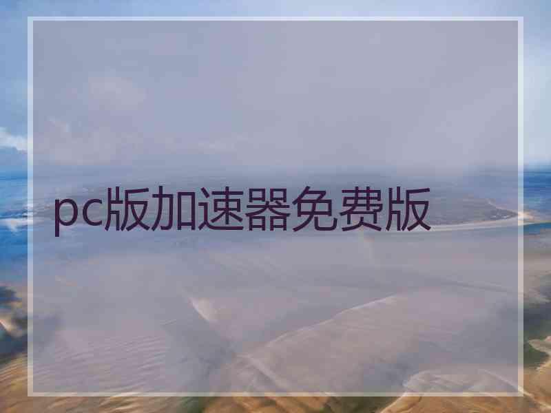 pc版加速器免费版