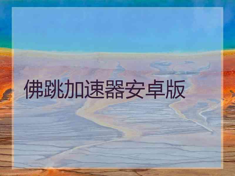 佛跳加速器安卓版