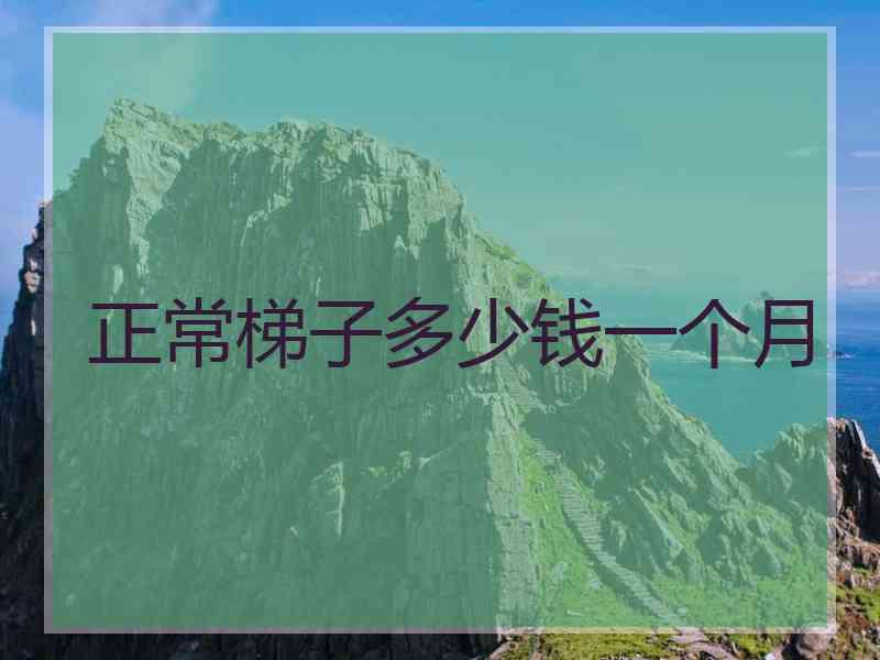 正常梯子多少钱一个月