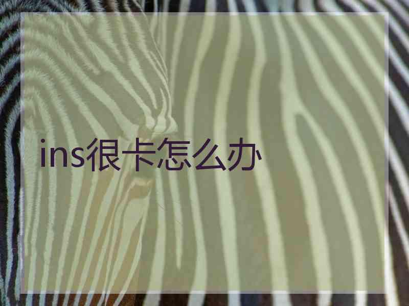 ins很卡怎么办