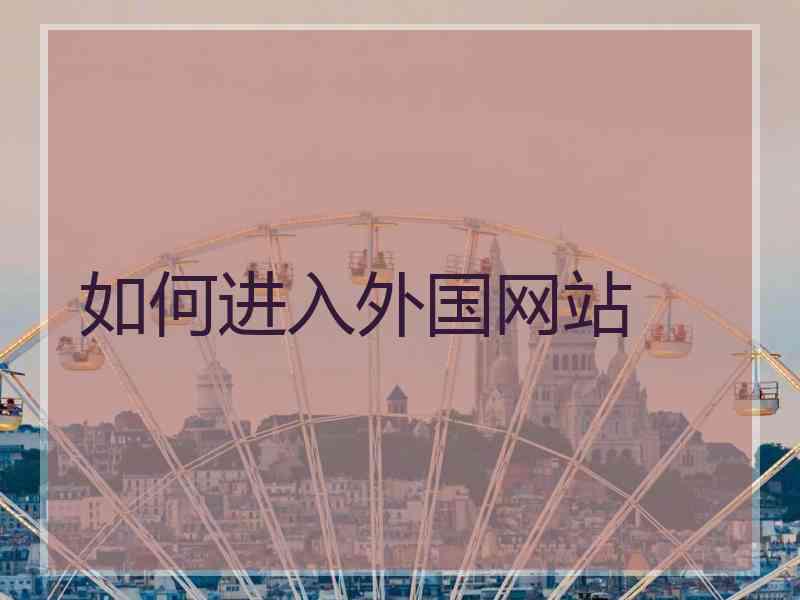 如何进入外国网站