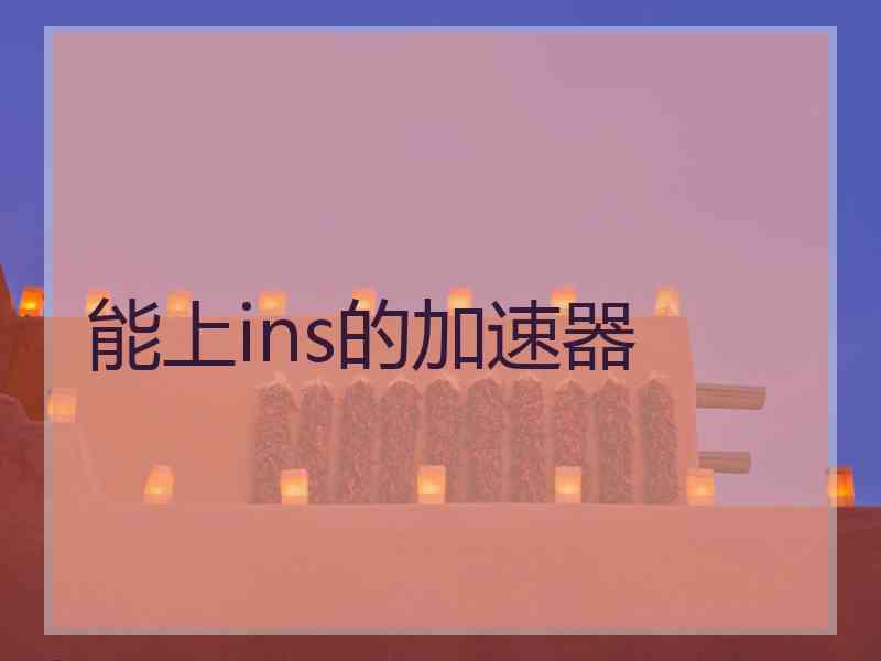 能上ins的加速器
