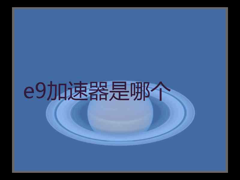 e9加速器是哪个