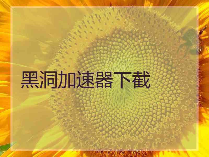 黑洞加速器下截