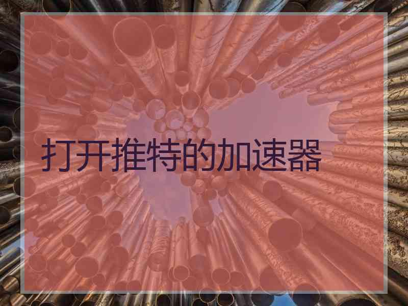 打开推特的加速器