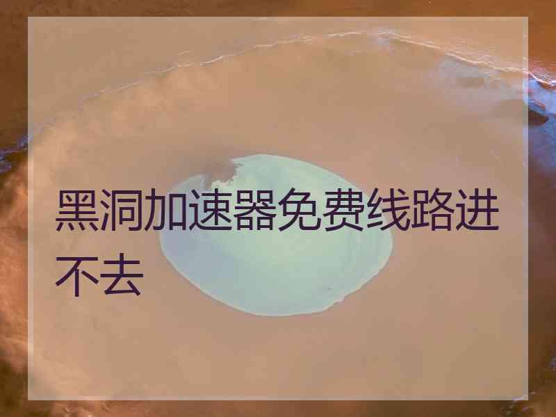 黑洞加速器免费线路进不去
