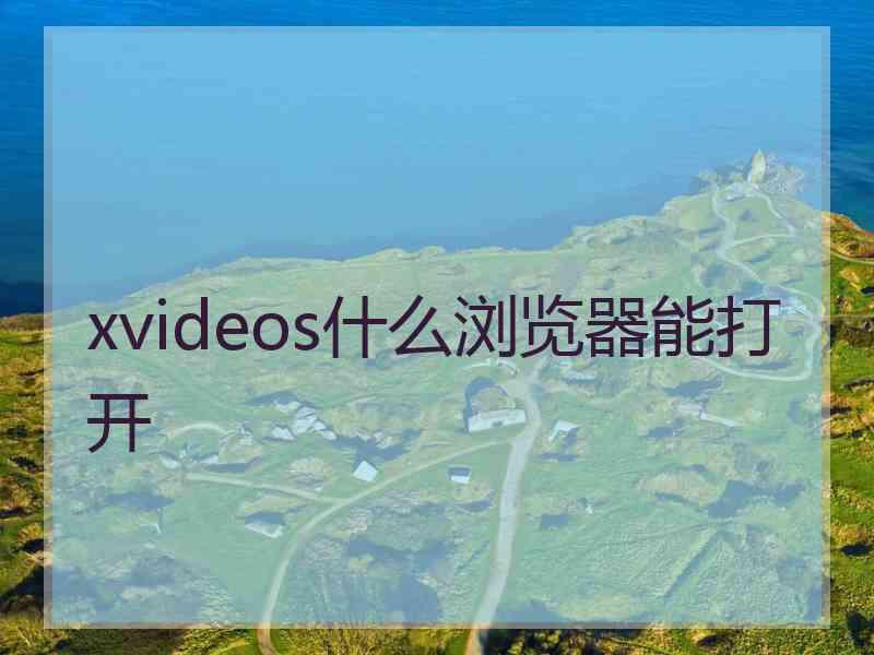 xvideos什么浏览器能打开