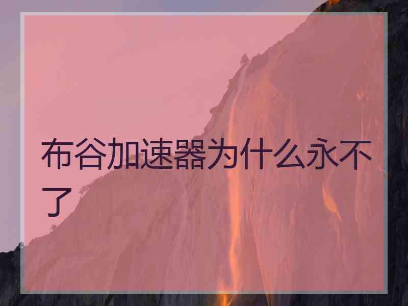 布谷加速器为什么永不了