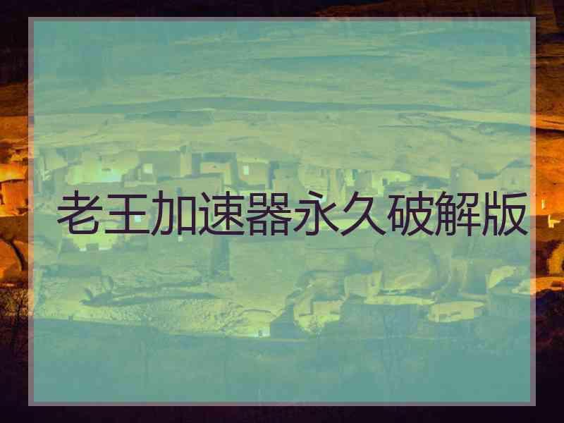 老王加速器永久破解版
