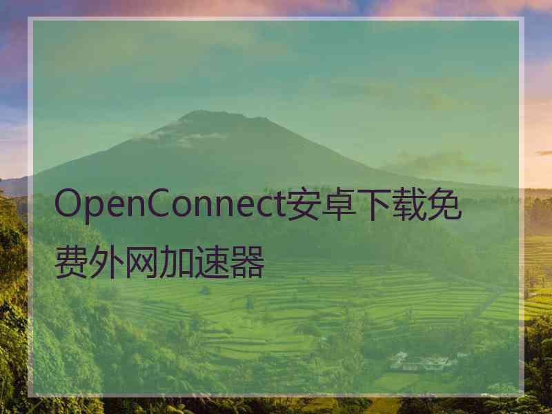 OpenConnect安卓下载免费外网加速器