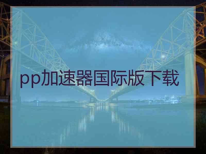 pp加速器国际版下载