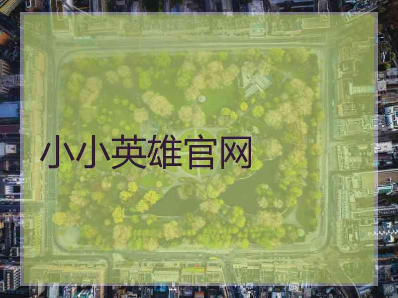 小小英雄官网