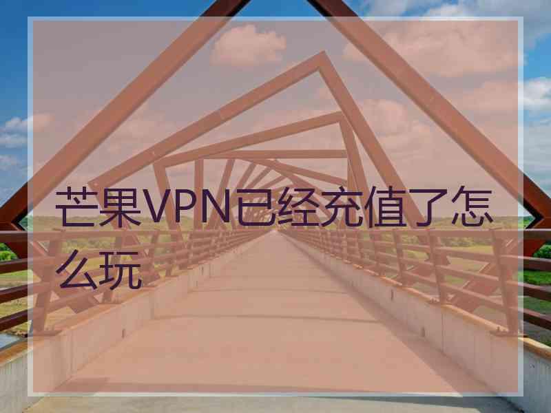 芒果VPN已经充值了怎么玩