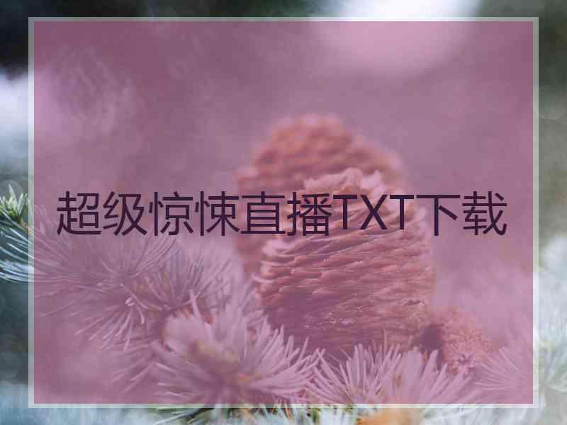 超级惊悚直播TXT下载
