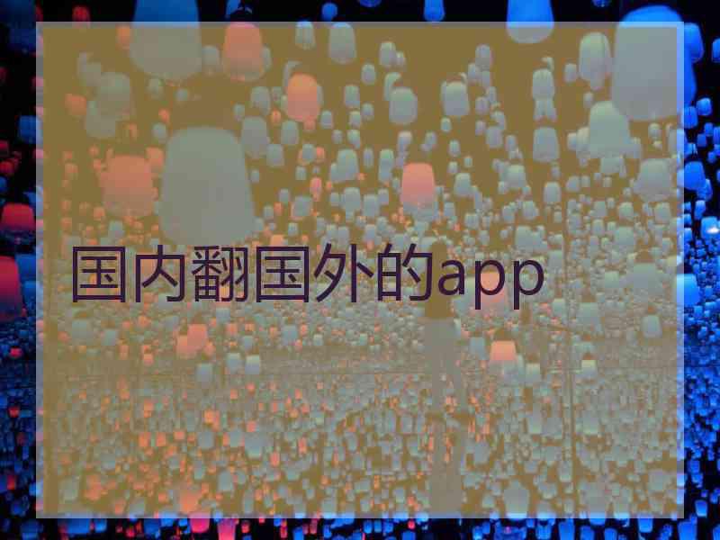 国内翻国外的app